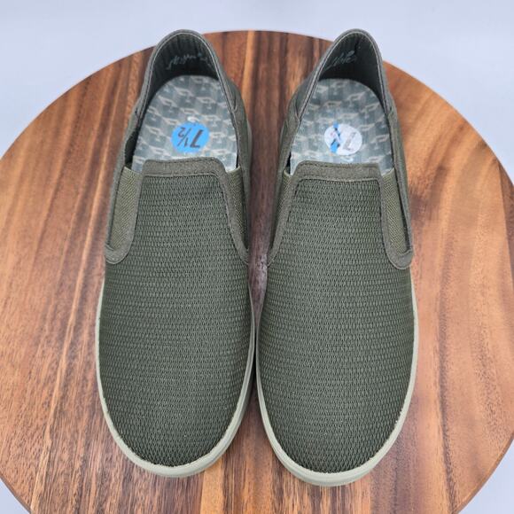 OluKai Shoes Women's 7.5 Green Ki'ihele Slip On Low Top Casual Comfort Sneakers - Picture 5 of 8